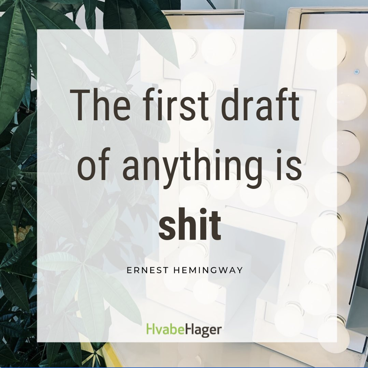 The first draft Hemingway